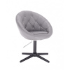 LuxuryForm DESIGN Kreslo VERA na čiernom kríži - šedé