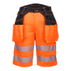 Portwest PW343 PW3 Hi-Vis Reflexné krátke nohavice oranžová/čierna 38