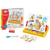 LEAN Toys Magnetická tabuľa na kreslenie s geometrickými útvarmi a magnetmi