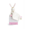Doudou Darčeková sada - Plyšový králik s muchotrávkou 10 cm ružová Doudou Darčeková sada - Plyšový králik s muchotrávkou 10 cm ružová