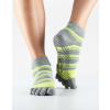 ANKLE nízke ABS prstové ponožky ToeSox šedo-žlutá M