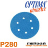 Brúsny papier pre excentrickú brúsku, P280, Priemer: 150mm, 6 dier, 1 kus