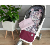 Baby Nellys 2-dielna súprava do kočíka + dečka, Vafel + bavlna PREMIUM, Kvety - retro Baby Nellys