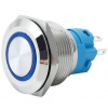 Tlačidlo OFF-(ON) 22mm 250V/5A, modré presvetlenie 12-24V