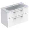 Geberit Selnova Square Umývadlová skrinka 635x988x480mm, s umývadlom, 2 zásuvky,Biela lesk GEB 501.244.00.1