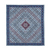 Sanu Babu Prikrývka na posteľ modro-vínový s kosoštvorcami, tlačený patchwork, 230x202cm