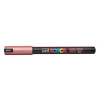 Dekoračný popisovač, 0,7 mm, UNI Posca PC 1MR, metalická červená