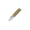 Vega Fox Knives BF-758 MI BLACK NU-BOWIE vreckový nôž 6 cm, Stonewash, zelená, Micarta