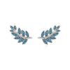 GRACE Silver Jewellery Stříbrné náušnice Patrizia, stříbro 925/1000, tyrkysový magnezit E-RHE1083/179 Tyrkysová