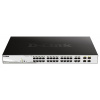 D-Link DGS-1210-28P 28-portový gigabitový Smart+ PoE switch, 24x GbE PoE+, 4x RJ45/SFP, PoE 193W