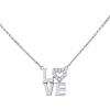 Stříbrný náhrdelník LOVE July s Brilliance Zirconia dámský i dětský MW00225