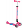 Globber Scooter Globber detská skladacia kolobežka - Primo Foldable Plus Lights V2 - Fuchsia/Sky Modrá