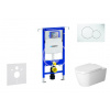 GEBERIT Duofix Modul na závesné WC s tlačidlom Sigma01, alpská biela + Duravit ME by Starck - WC a doska, Rimless, SoftClose
