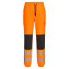 PORTWEST HI-VIS FLEXI KX346 / Reflexné nohavice do pása, trieda 2 - HV oranžová/čierna XL