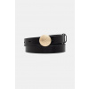 Calvin Klein opasok dámsky kožený LV04F7115G čierna 85