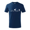 Karate EKG - Tričko detské bavlnené - 134 cm/8 rokov ( Polnočná modrá )