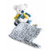 Plyšová koala na maznanie Yoca le Koala Doudou et Compagnie modrá 15 cm v darčekovom balení od 0 mes