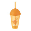 ORION Pohár s viečkom a slamkou Fresh orange 500 ml