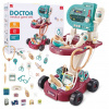 Lekárska súprava pre deti, doktor set vozík EKG zvuk svetlo teplomer