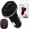 Nabíjačka do auta Blow 3x USB QC 68W čierna