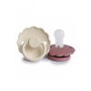 Frigg Dvojbalenie cumlíkov frigg daisy cream/ dusty rose, 0-6m, silikón