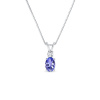 Náhrdelník z bieleho zlata s tanzanitom a briliantom KLENOTA N0360752