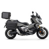 SHAD Kompletná sada čiernych hliníkových kufrov SHAD TERRA BLACK, 37 litrov vrchný kufor, 47L/47 litrov bočné kufre, vrátane montážnej sady a platni SHAD HONDA X-ADV 750