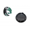 Stredová krytka kolesa ŠKODA 56mm čierna zelená 5E0601151FOD 5JA601151