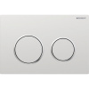 GEBERIT Omega20 Round dvojčinné ovládacie tlačidlo, lakované, matný chróm, s povrchovou úpravou easy-to-clean, 115.085.JQ.1