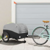 zahrada-XL Vozík za bicykel, čierno sivý 45 kg, železo 94154