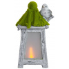 MagicHome Dekorácia MagicHome, Lampáš s vtáčikom, solar, LED, keramika, 26x20x45 cm