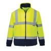 PORTWEST HI-VIS FLEECE F301 / Reflexná fleecová bunda - HV žltá/námorná modrá XL