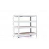 Policový regál Trestles RH 900x900x500, nosnosť 1400 kg, 4 police Farba: biela, Typ police: drevená MDF 5,4 mm