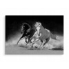 Obraz na plátne Čiernobiele kone Veľkosť: 120x80