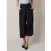 Dámske látkové nohavice culottes čierne 12616