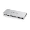 Zyxel XGS1010-12 v2, 12-Port Gigabit Unmanaged Switch with 8-Port 1G + 2-Port 2.5G + 2-Port SFP+ XGS1010-12-ZZ0102F
