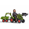 FALK Traktor CLAAS na Pedály s Přívěsem, Lžící a Radlicí od 3 Let