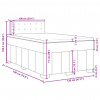 vidaXL Boxspring posteľ s matracom tmavohnedá 120x190 cm látka - Hnedá - 222286-218696
