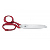 Krajčírske profi nožnice-celokovové (červené); ROBUSO, pre ľavákov