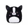 Plyšový čierny vankúš - Mačka 25cm