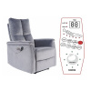 Casarredo Čalouněné křeslo rozkládací (masážní) PLUTO VELVET šedá