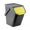 Segregačný kôš binického odpadu 25 l Čierny plast (Segregačný kôš binického odpadu 25 l Čierny plast)