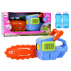 LEAN TOYS Stroj na bubliny - Reťazová píla, modrá