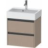 DURAVIT Ketho 2 závesná skrinka pod umývadlo Compact, 2 zásuvky, 584 x 390 x 549 mm, plátno, K25273075750000
