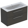 Geberit Selnova Square Umývadlová skrinka 635x988x480mm, s umývadlom, 2 zásuvky, Láva mat. GEB 501.245.00.1