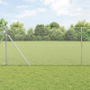 zahrada-XL Plot s stĺpmi Strieborná 1.2 x 10 m Ocel potiahnutá PVC 3352922