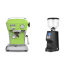 Ascaso Dream ONE, Fresh Pistachio + Eureka Atom Specialty 65, black