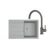 FRANKE SETT123Š tectonitový drez 780x500 mm S2D 611-78 Šedá+batéria FC 6018.084 Šedý Kameň FRA 143.0687.397