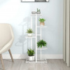 vidaXL 5-poschodový stojan na kvety 43x22x98 cm biely kovový - Biela - 173595-107852