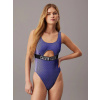 Dámske jednodielne plavky KW0KW02640 C86 modrá - Calvin Klein M
